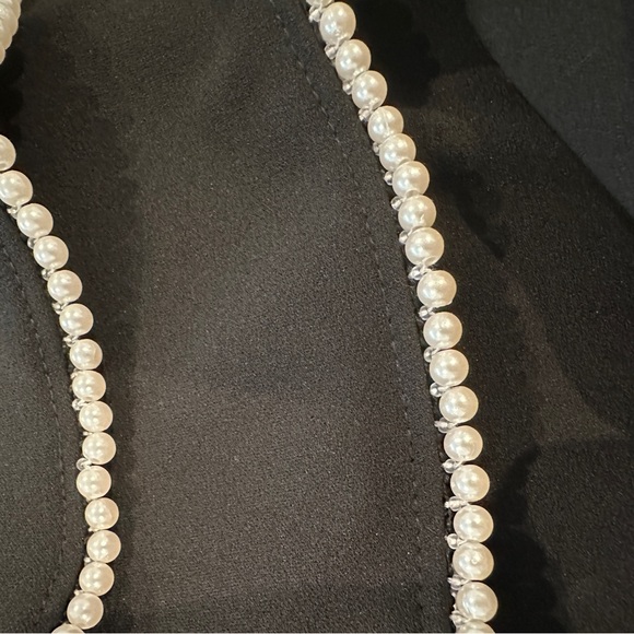 Calvin Klein Black Dress with Pearls - Picture 4 of 7